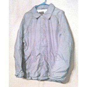 Mens Wind/Rain Jacket by Kaytex Gray Light Weight Snap Down   Unisex  Size XL